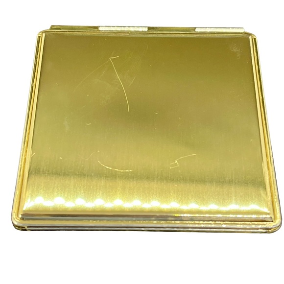 Vintage Joan Rivers Bee Square Compact Mirror Regular & Magnified Black Cover - Picture 6 of 10